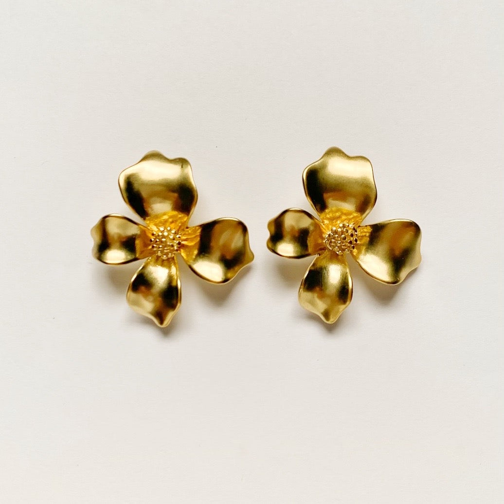 Large Gold Primrose Studs